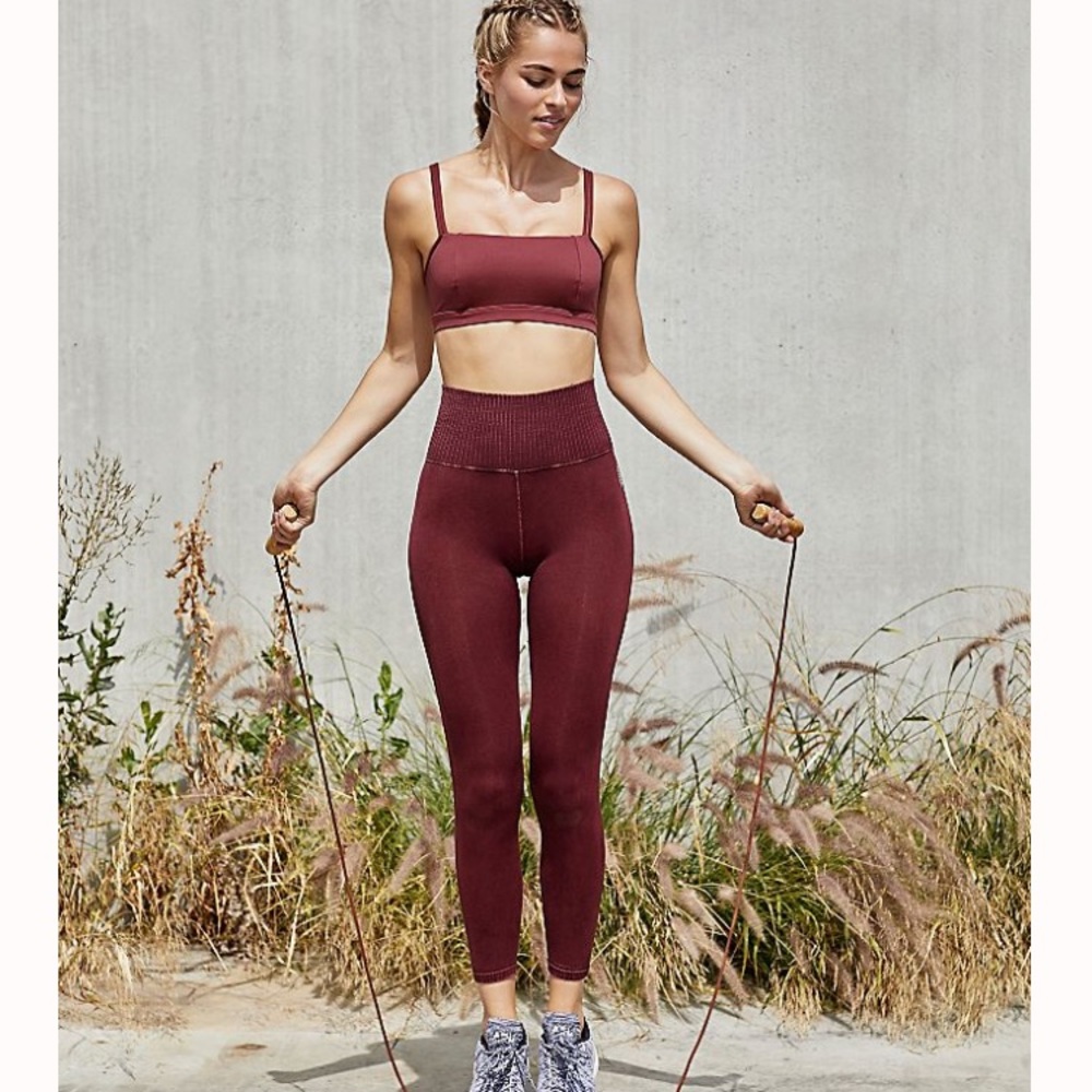 🍃🖤New! Free People Good Karma Leggings 🖤🍃 - Picture 1 of 8
